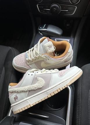 Nike dunk low retro rabbit fossil stone7 фото