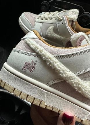 Nike dunk low retro rabbit fossil stone8 фото