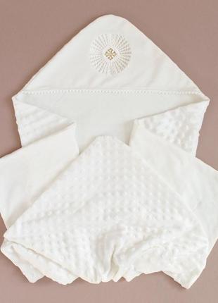 Крыжмы пледа плед одеяльце с уголком вышит с именем ребенка на выписку для крещения крестин2 фото