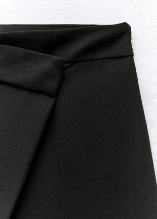 Широкие черные брюки парео zara new3 фото