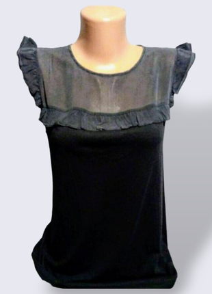 Комбинированная блузка hallhuber