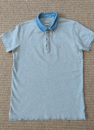 Diesel поло футболка с джинс. воротом оригинал (m-l)