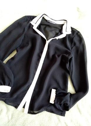 Хорша шифоновая рубашка воротничок с пелами