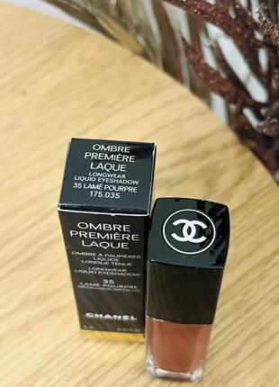 Оригинальный chanel ombre premiere laque eyeshadow жидкие тени для век 35 lame pourpre4 фото