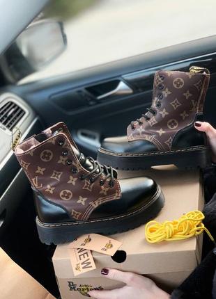 👟 черевики dr. martens  dr martens jadon x lv custom fur    мартінси    / наложка bs👟9 фото