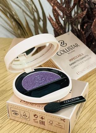 Оригинальный collistar impeccable compact eye shadow тени для век 320 lavander frost