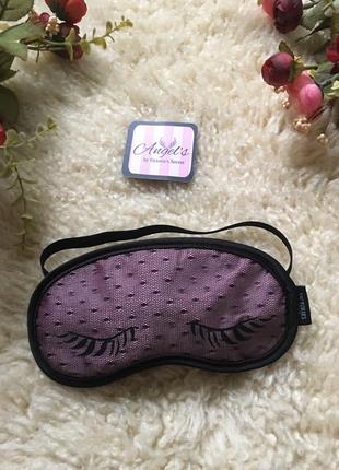 Маска для сну victoria‘s secret sleep mask pink black оригінал брендова повязка для сна от виктории сикрет розовая с чёрным8 фото