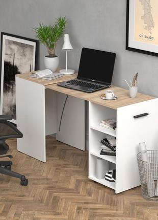 Стол-трансформер дуб сонома hobana. столы смарт раскладные. компьютерный письменный...