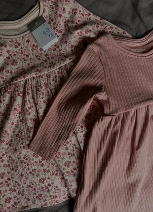 Платье для девочки розовое в цветок цветочек1 фото