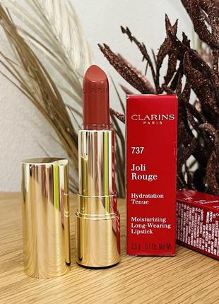 Оригінал помада для губ clarins joli rouge 737 spicy cinnamon оригинал помада