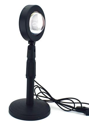 Проекционная rgb led лампа-светильник для селфи с эффектом заката sunset lamp pc-01 23 см usb mng2 фото