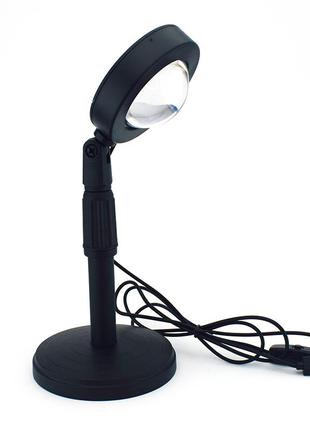 Проекционная rgb led лампа-светильник для селфи с эффектом заката sunset lamp pc-01 23 см usb mng4 фото