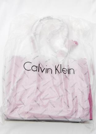 Женская розовая кожаная сумка-тоут на плечо calvin klein tote3 фото