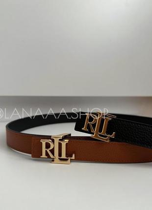 Ремень ralph lauren женский черный, рыжий ральф лорен