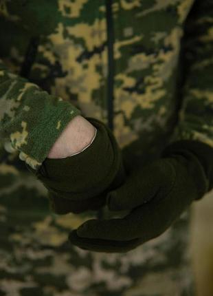 Рукавиці палі олива фліс, краща якість, оригінал ua 4