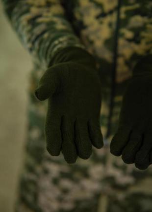 Рукавиці палі олива фліс, краща якість, оригінал ua 3
