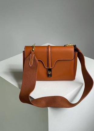 Сумка женская в стиле 👜 celine teen soft 16 in smooth calfskin tan brown