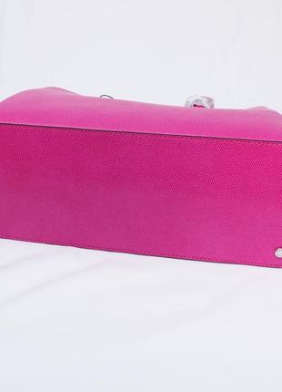 Женская розовая кожаная сумка-тоут на плечо calvin klein tote6 фото