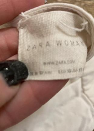 Стильная базовая рубашка zara 100% хлопок3 фото