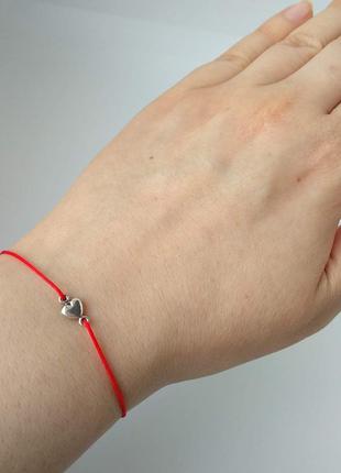 Красная нить оберег амулет сердце сердечко