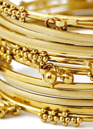 Комплект из 14 браслетов кольцо с подвесками желтый bm2 фото