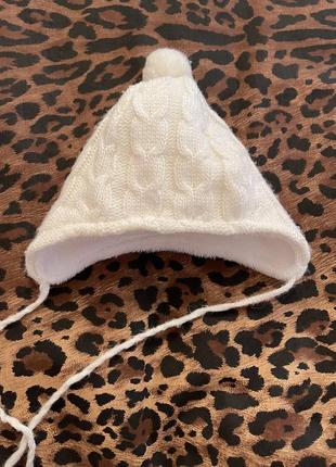 Теплая детская шапка