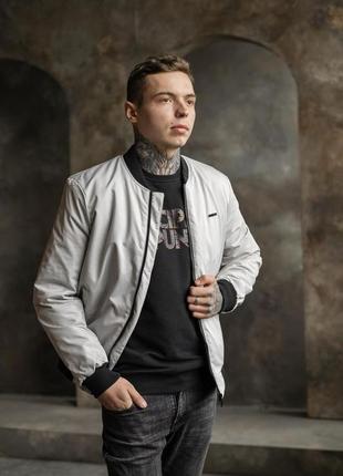 Куртка бомбер bihor мужская  демисезонная , бежевый,  l