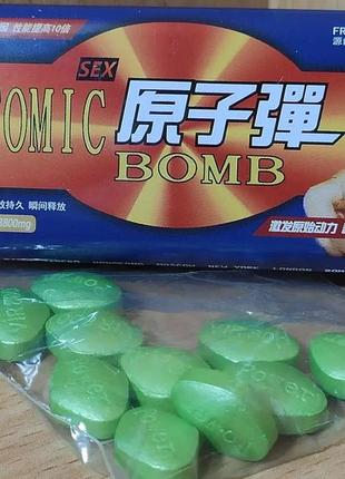 Таблетки для потенции атомная бомба  atomic bomb (10 шт) 3800 mg оригинал!