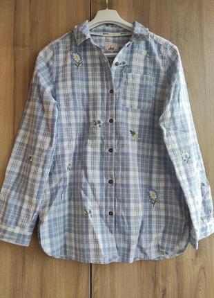 Новая натуральная рубашка вышивка mantaray