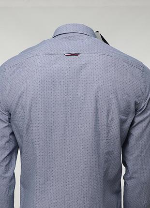 Мужская новая рубашка рубашка tommy hilfiger в синюю точку оригинал [ m ]