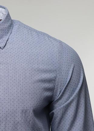 Мужская новая рубашка рубашка tommy hilfiger в синюю точку оригинал [ m ]