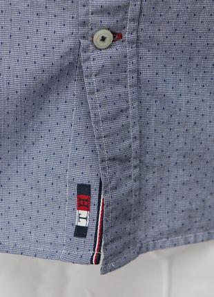 Мужская новая рубашка рубашка tommy hilfiger в синюю точку оригинал [ m ]