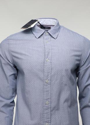 Мужская новая рубашка рубашка tommy hilfiger в синюю точку оригинал [ m ]