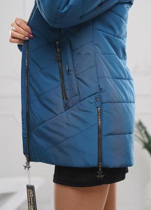 Практичная качественная демисезонная женская куртка р 445 фото