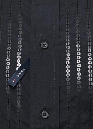 Мужская новая черная рубашка рубашка tommy hilfiger оригинал [ m ]