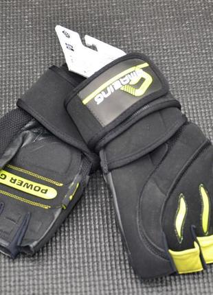 Розпродаж - рукавички для фітнесу amazing black/green l (5124)2 фото