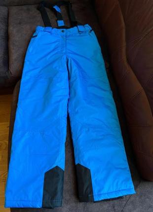 Лижні штани crane techtex оригінальні сині на підтяжках