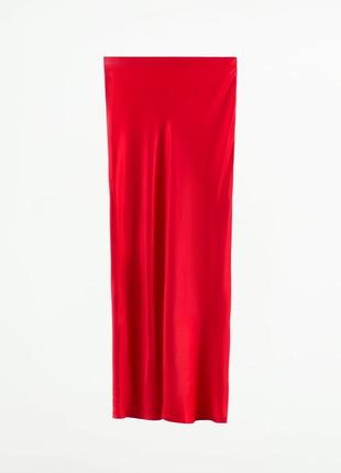 Атласная юбка средней длинны3 фото