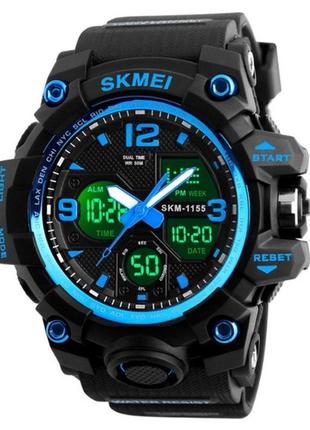 Skmei мужские водостойкие спортивные тактические часы skmei hamlet blue 1155b1 фото