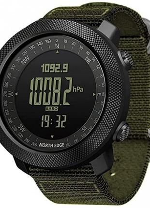 Армейские наручные часы north edge green 5bar |тактические часы для военных |норт эдж + ремешок зеленый2 фото