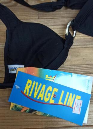 Rivage line купальник жіночий чорний роздільний закриті трусики7 фото