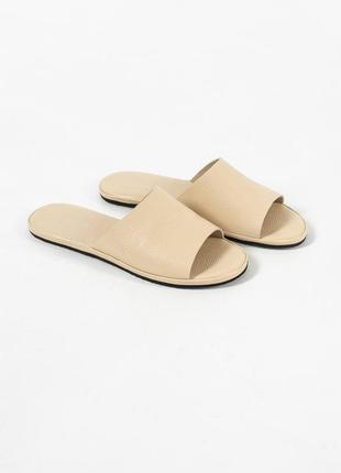 Высококачественные кожаные тапочки  nina❤️mi