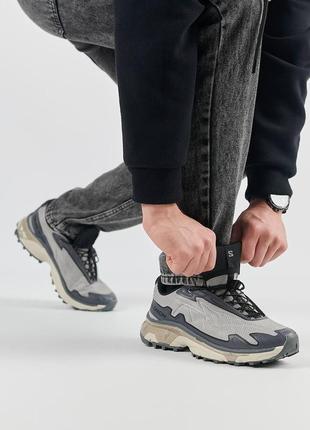 Чоловічі кросівки salomon advanced xt-slate gray, чоловічі текстильні кеди лоток сірі, чоловіче взуття