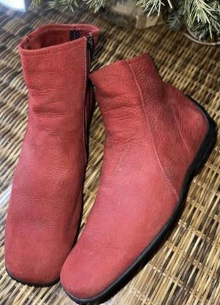 Кожаные ботинки arche оригинальные красные5 фото