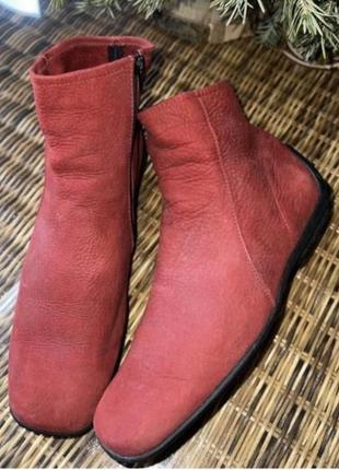 Кожаные ботинки arche оригинальные красные2 фото