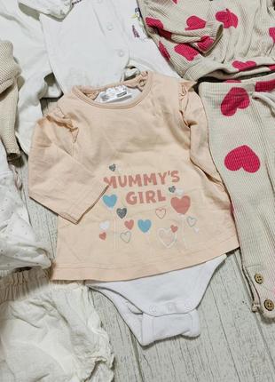 Большой набор стильных брендовых вещей на новорожденную девочку7 фото