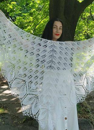 Шикарная шаль харуни из нежного мериноса и кид-мохера