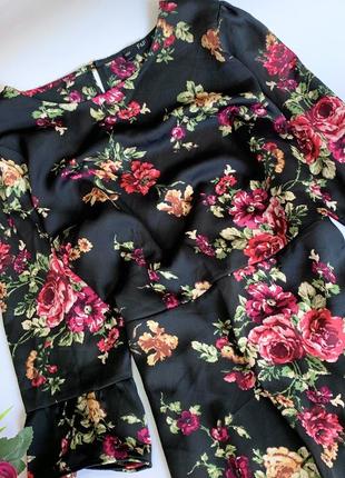 Шикарное сатиновое платье в цветы f&amp;f2 фото