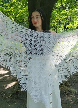 Шикарная шаль харуни из нежного мериноса и кид-мохера