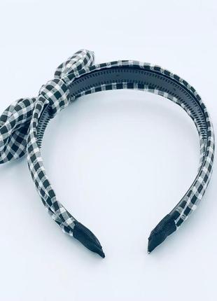 Обруч/ободок  для волосся солоха у клітинку